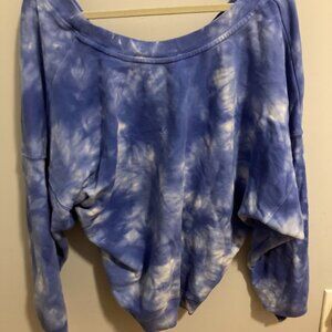 Shibori print workout sweatshirt
